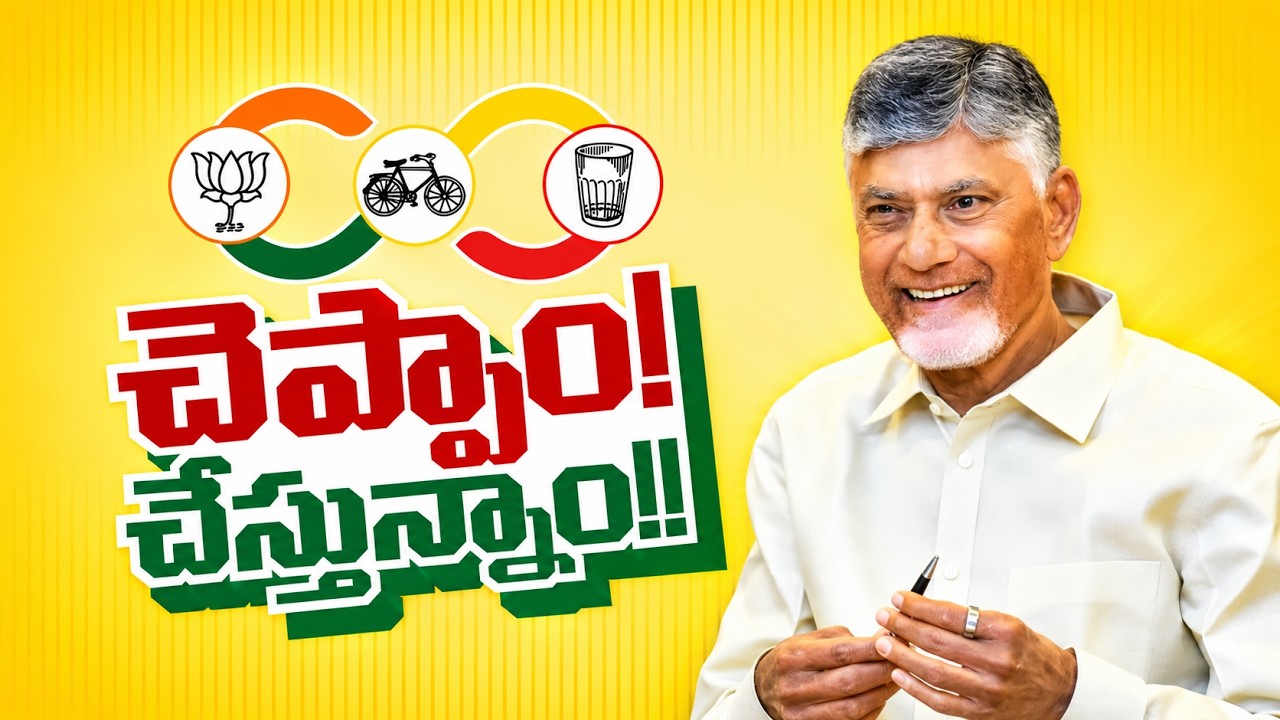 TDP Releases &ldquo;Cheppam&hellip; Chestunnam&rdquo; Poster on Promise Implementation | Yellow Singam