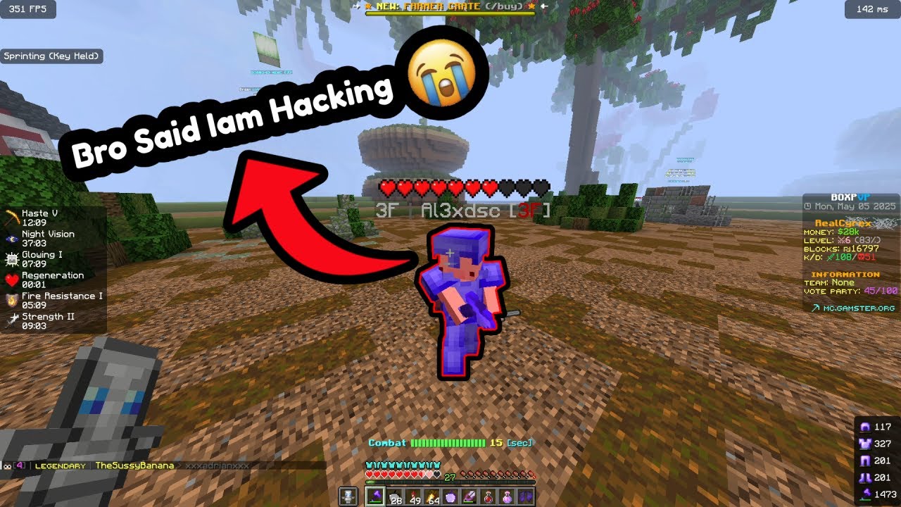 3F Clan Leader Called me Hacker In Gamster.org Boxpvp Minecraft