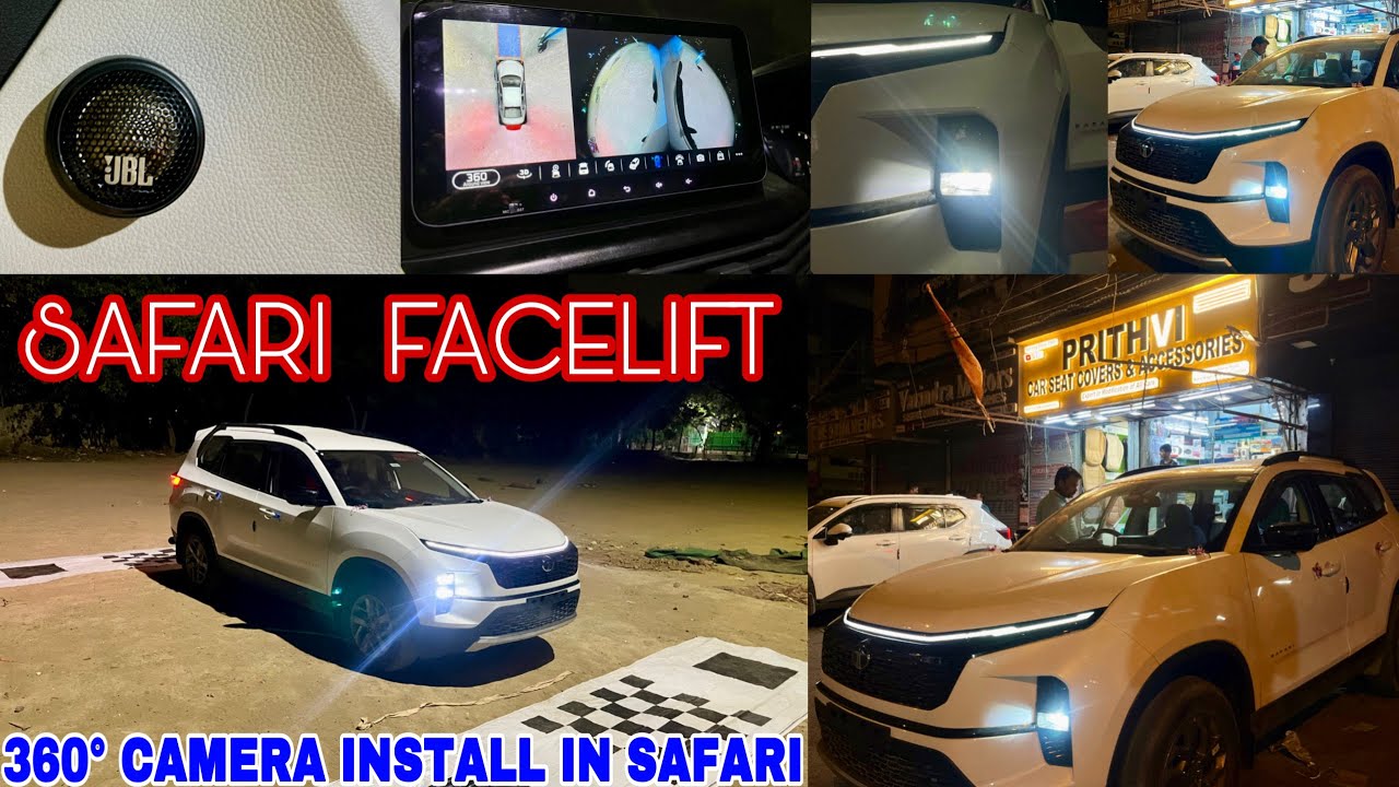 360° Camera Installed In Safari Facelift ✅ Tata Safari Facelift Modification 2024 | Safari Modified✅