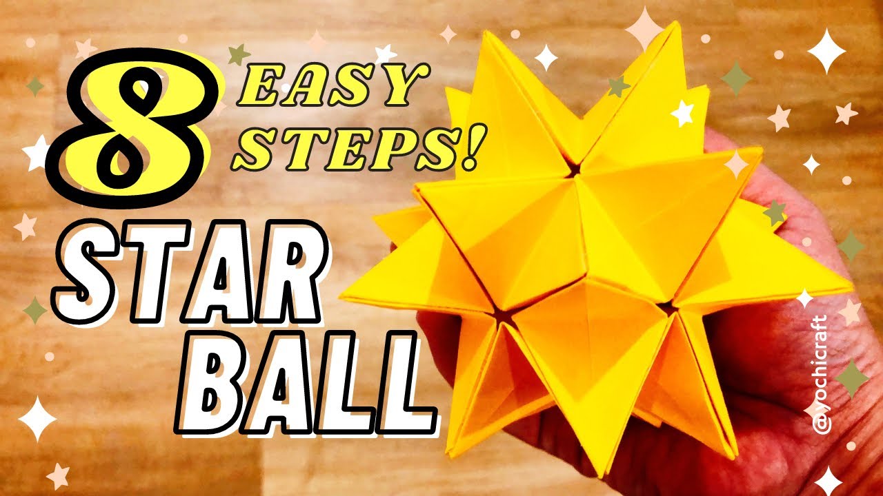 Звезда Кусудама ⭐️ Звездный шар оригами | Самоучитель оригами | YochiCraft