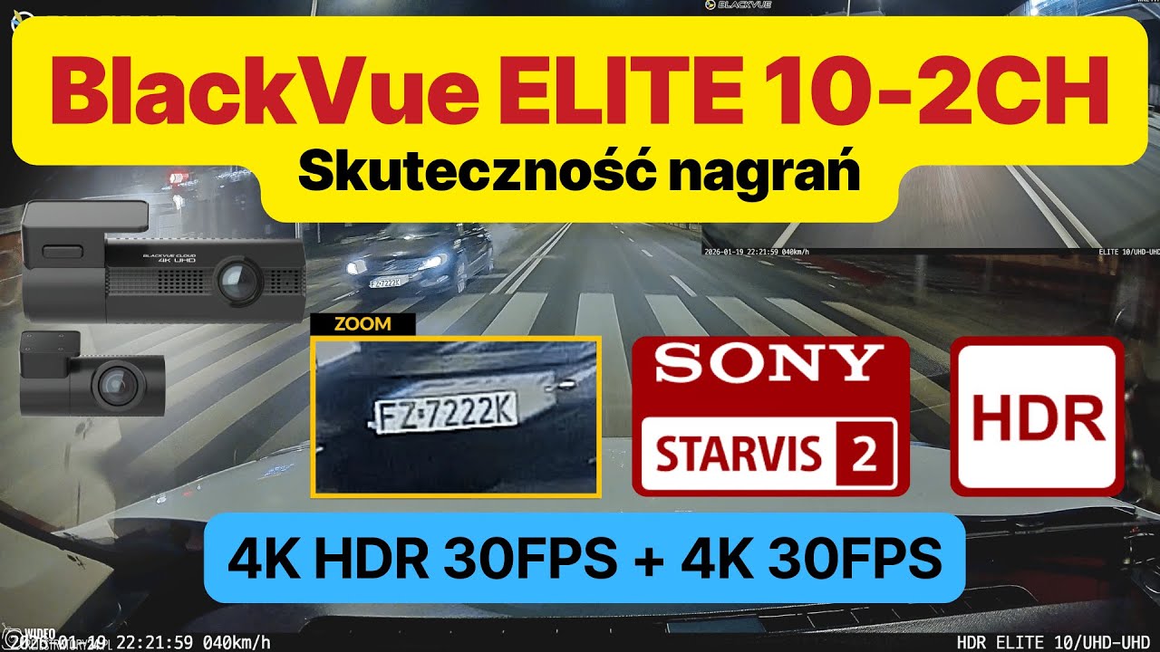 Kamera samochodowa BlackVue ELITE 10-2CH @ 4K HDR + 4K