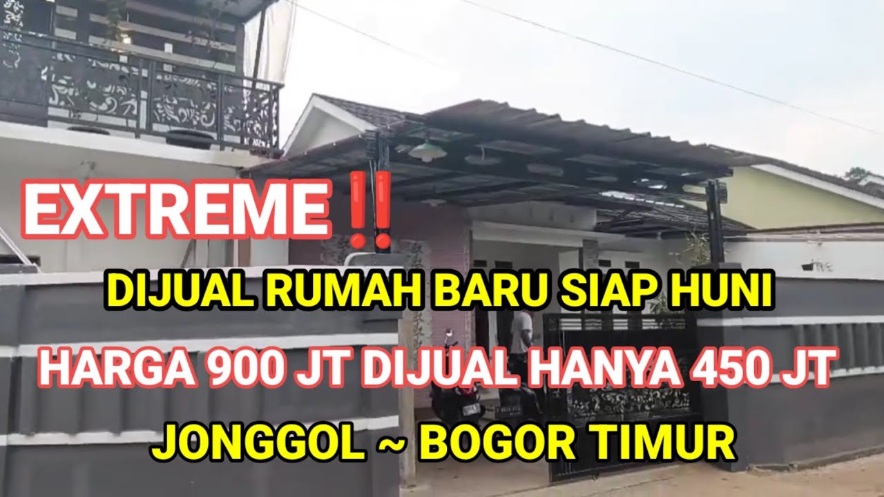 EXTREME‼️RUMAH BARU SIAP HUNI RP 900 JT DIJUAL RP 450 JT DI KOTA JONGGOL BOGOR TIMUR