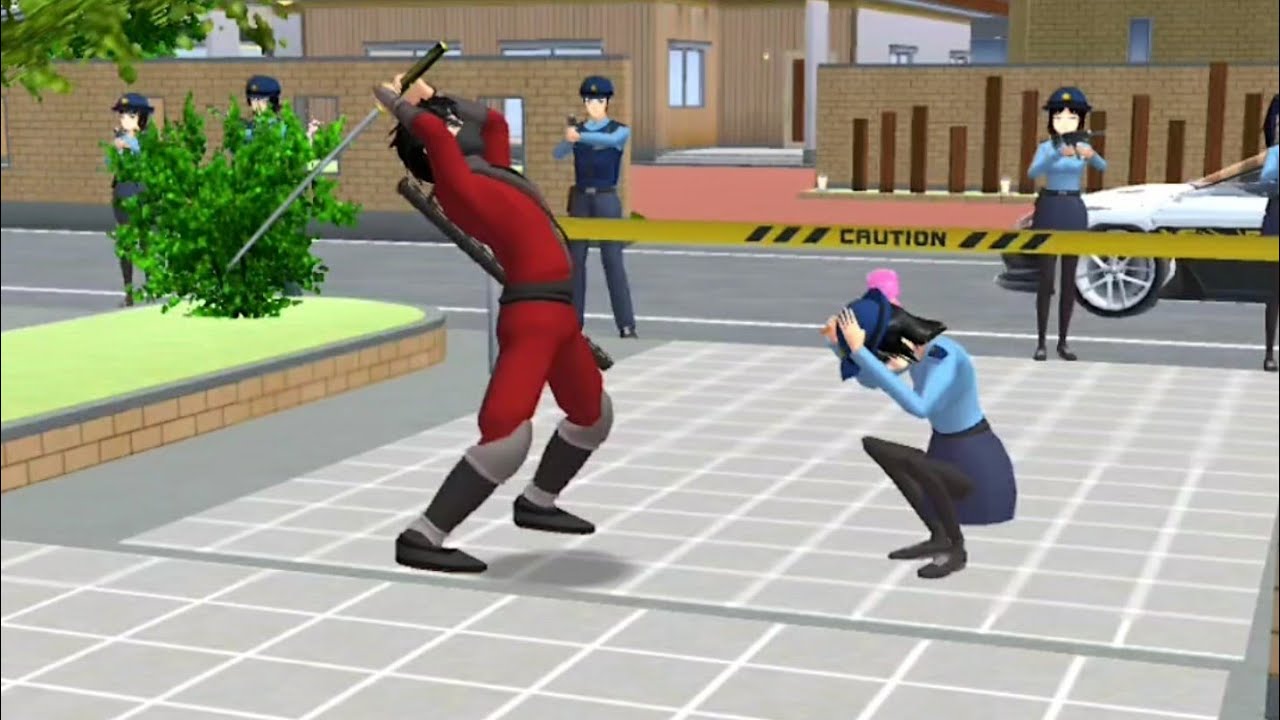 yuta aida ( the sniper ) save police #sakuraschoolsimulator #shorts #sakura #sakuraschool