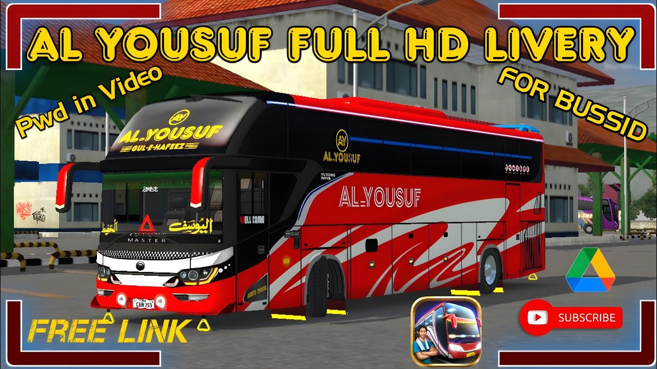 AL YOUSUF FULL ULTRA HD LIVERY|Quetta Buses|Srikandi Bus Livery Free Link|Bukhari Creation