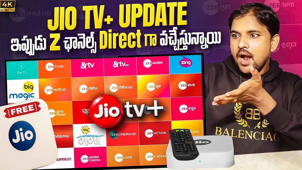 Jio TV+ New Update || Zee and Sony Channels Now Playing Live || telugu by Mouli
