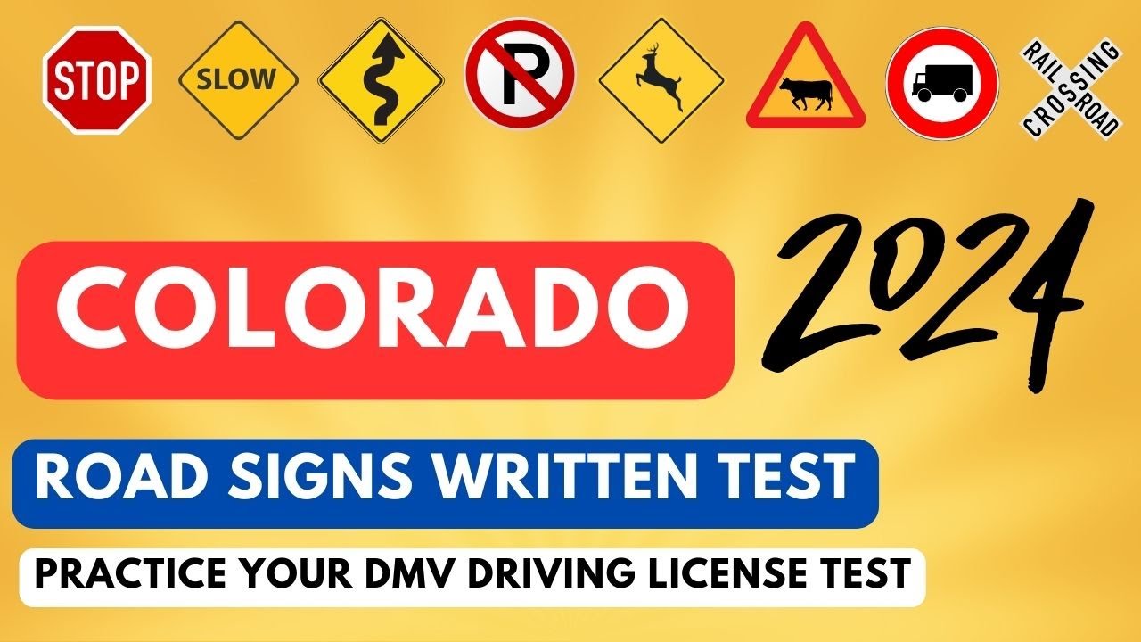 COLORADO DMV Written Road Signs Test 2024 | Driving License | DMV Computer Test in Colorado US | Q&A