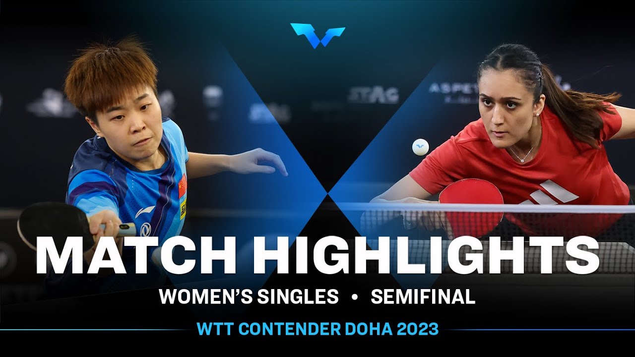 Manika Batra vs Zhang Rui | WS SF | WTT Contender Doha 2023