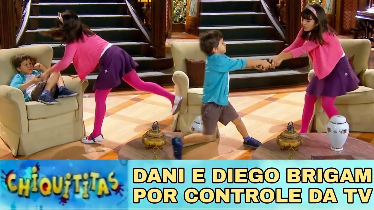 Dani e Diego Brigam por Controle da TV | Chiquititas