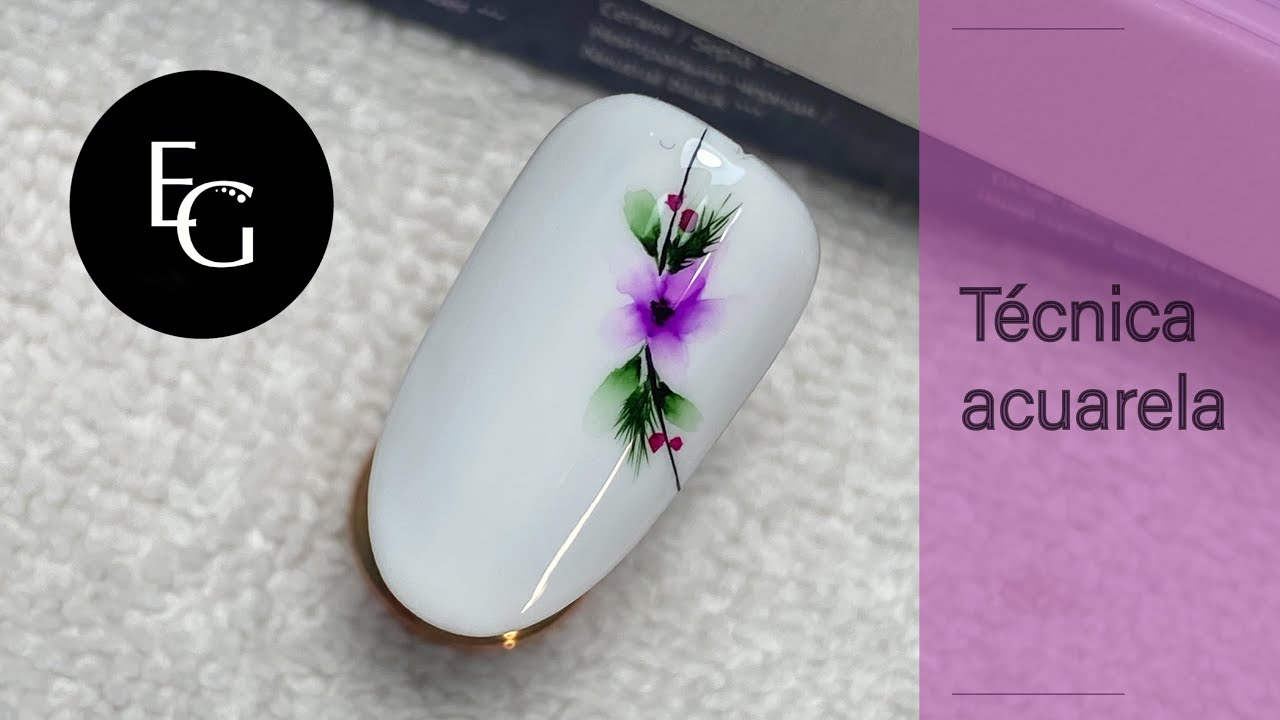 Acuarelas en uñas | Paso a paso | Flores | Tendencia 2020