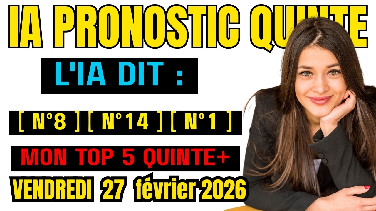 🤖 L'IA A SÉLECTIONNÉ CES 5 CHEVAUX POUR LE QUINTÉ+ DE VINCENNES ! | 27 FÉVRIER 2026