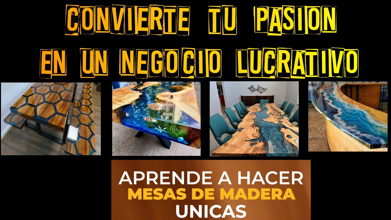 MESA DE MADERA Y RESINA EP&Oacute;XICA