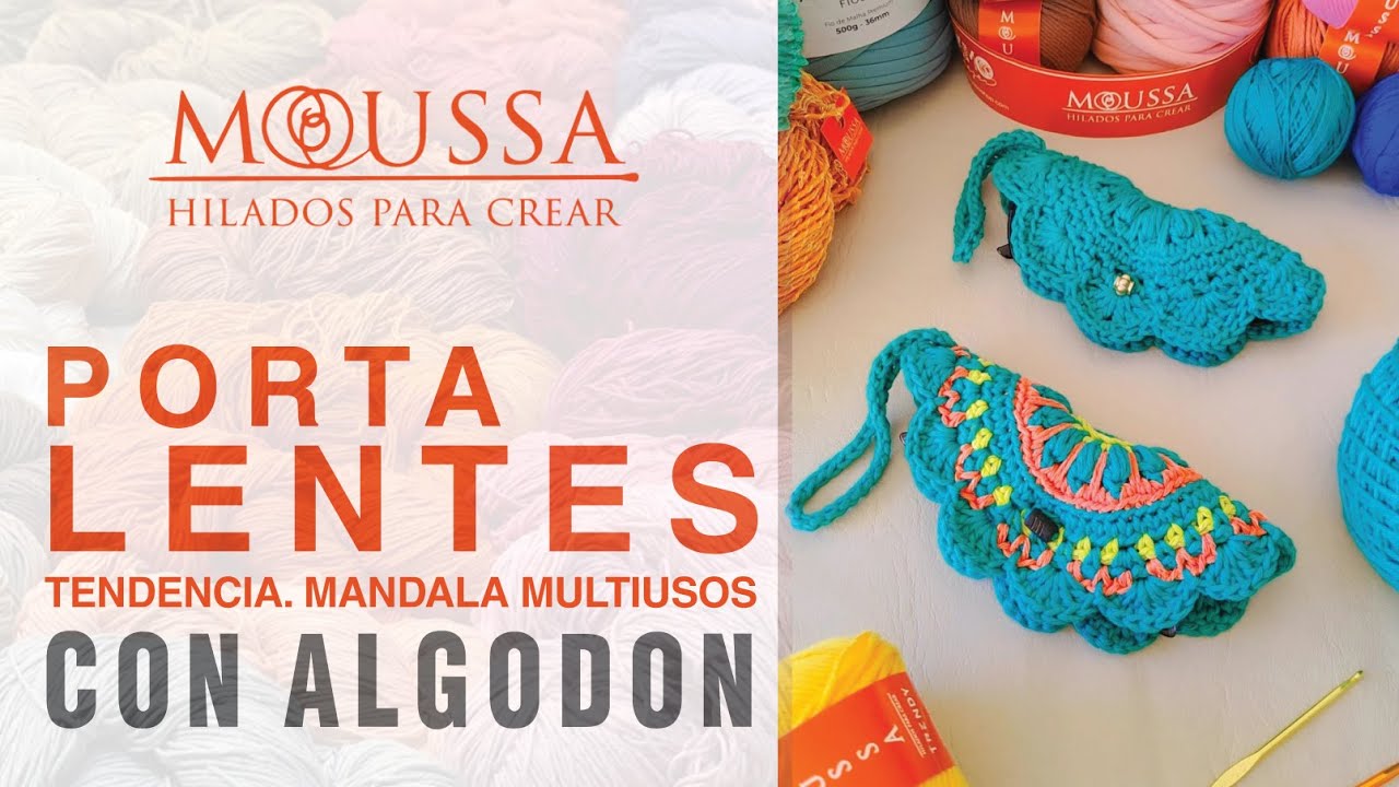 PORTA LENTES TENDENCIA 🧶 Hermosa mandala con nuestro Algodón Premium 8/6, exclusivo de Moussa Lanas