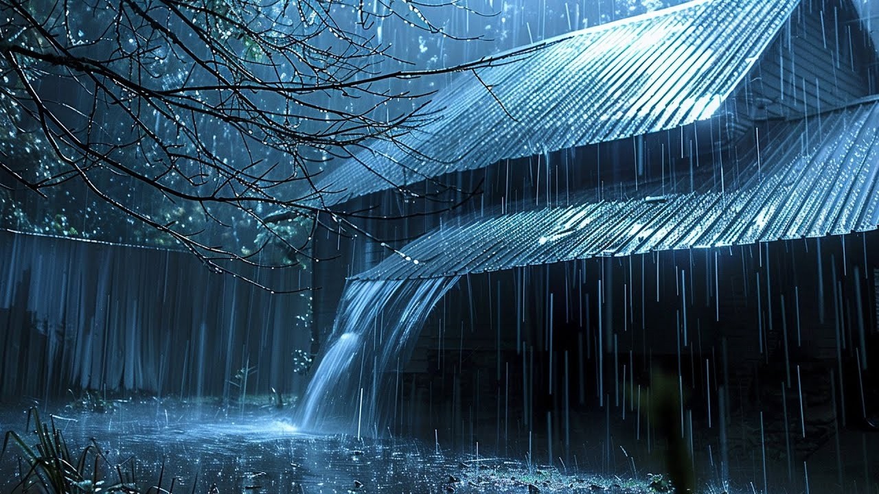 No Ads Rain Sounds for Sleeping – Dark Screen Rain and Thunder Ambience for Rest