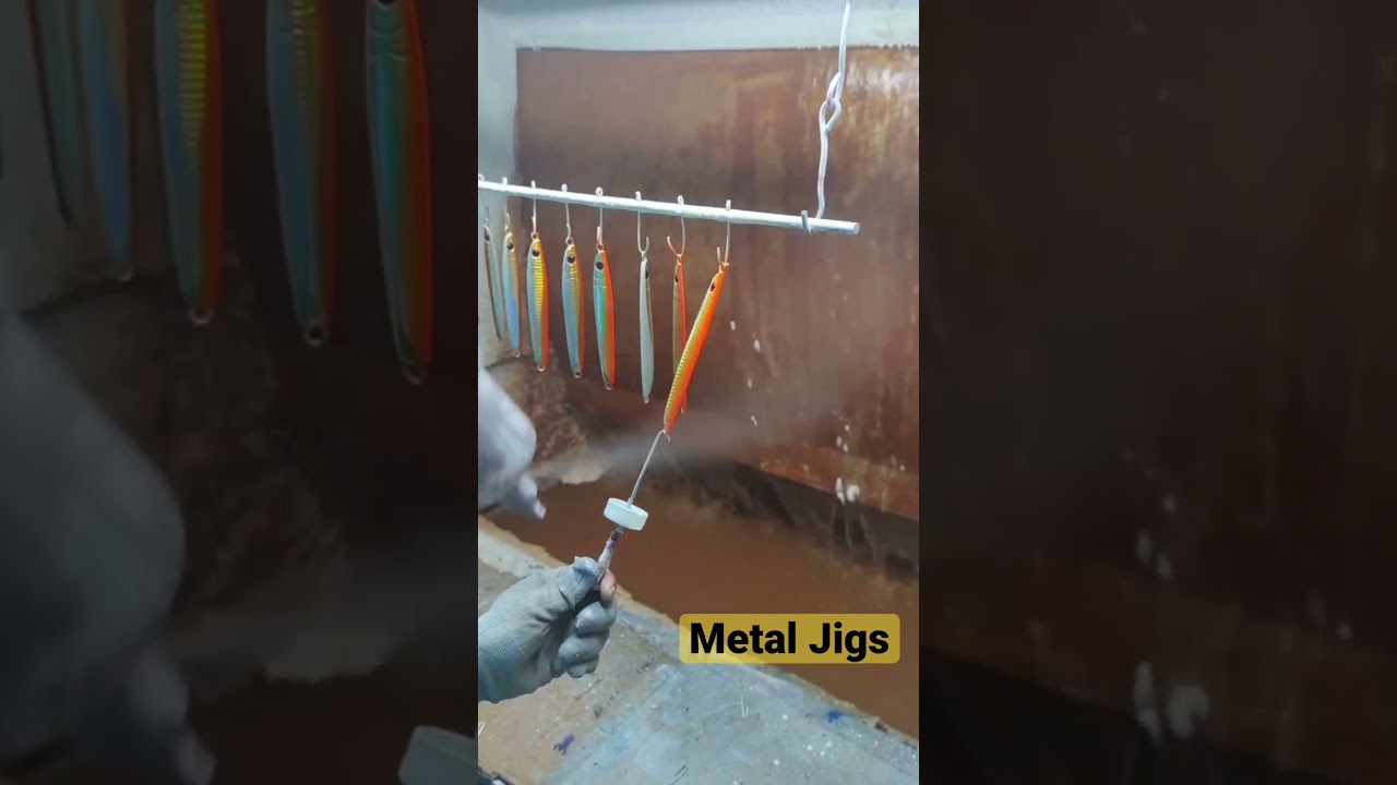 Metal Jig Painting #bassfishinglures #fishing #lure #handmaking #metaljig