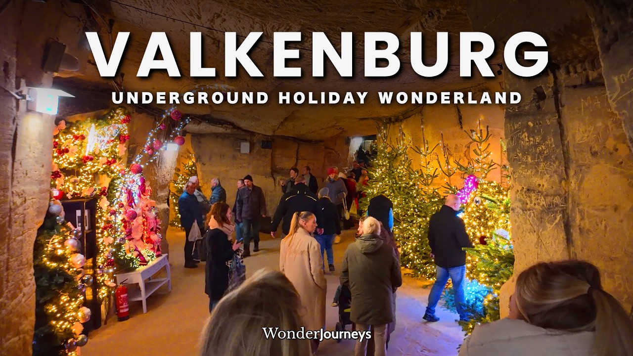 Рождественская ярмарка в пещере 🎄🇳🇱 Валкенбург [4k]