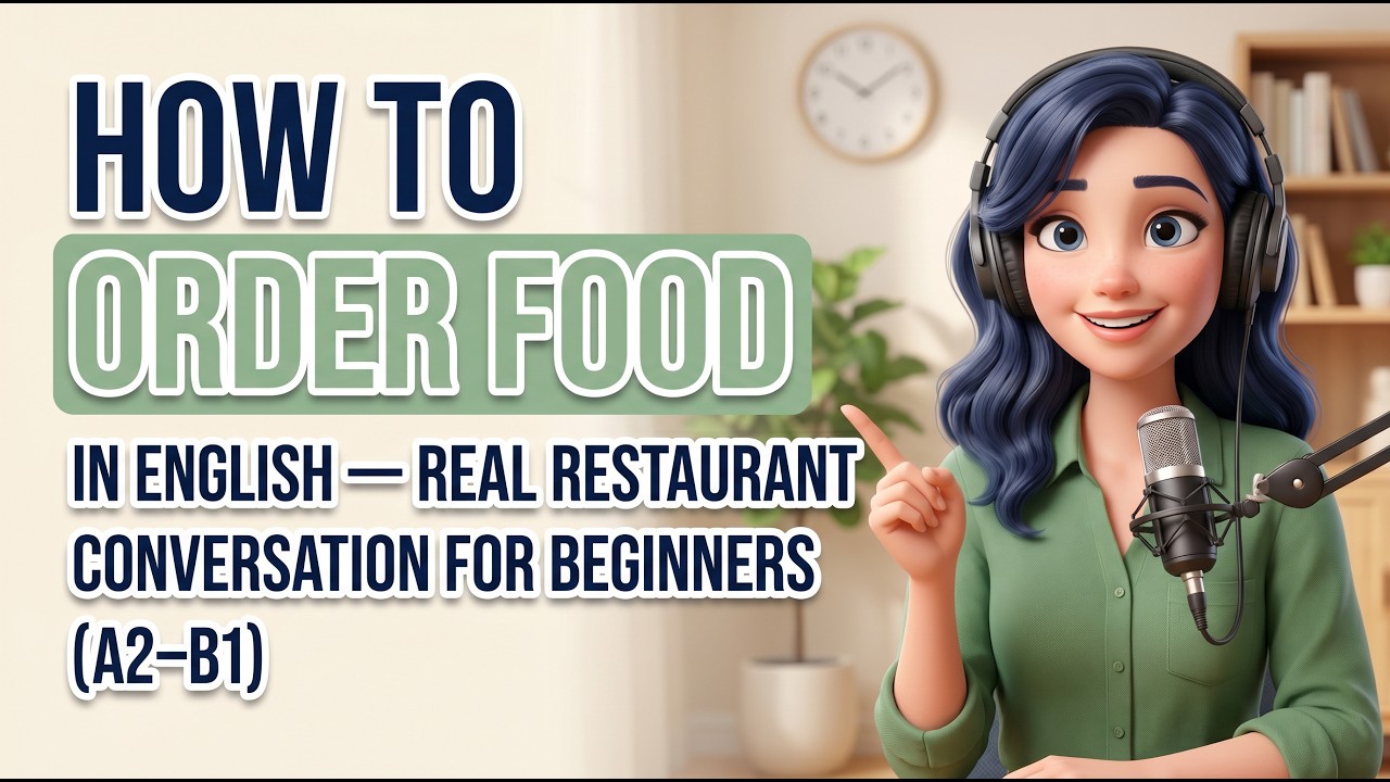 “How to Order Food in English — Real Restaurant Conversation for Beginners (A2–B1)”