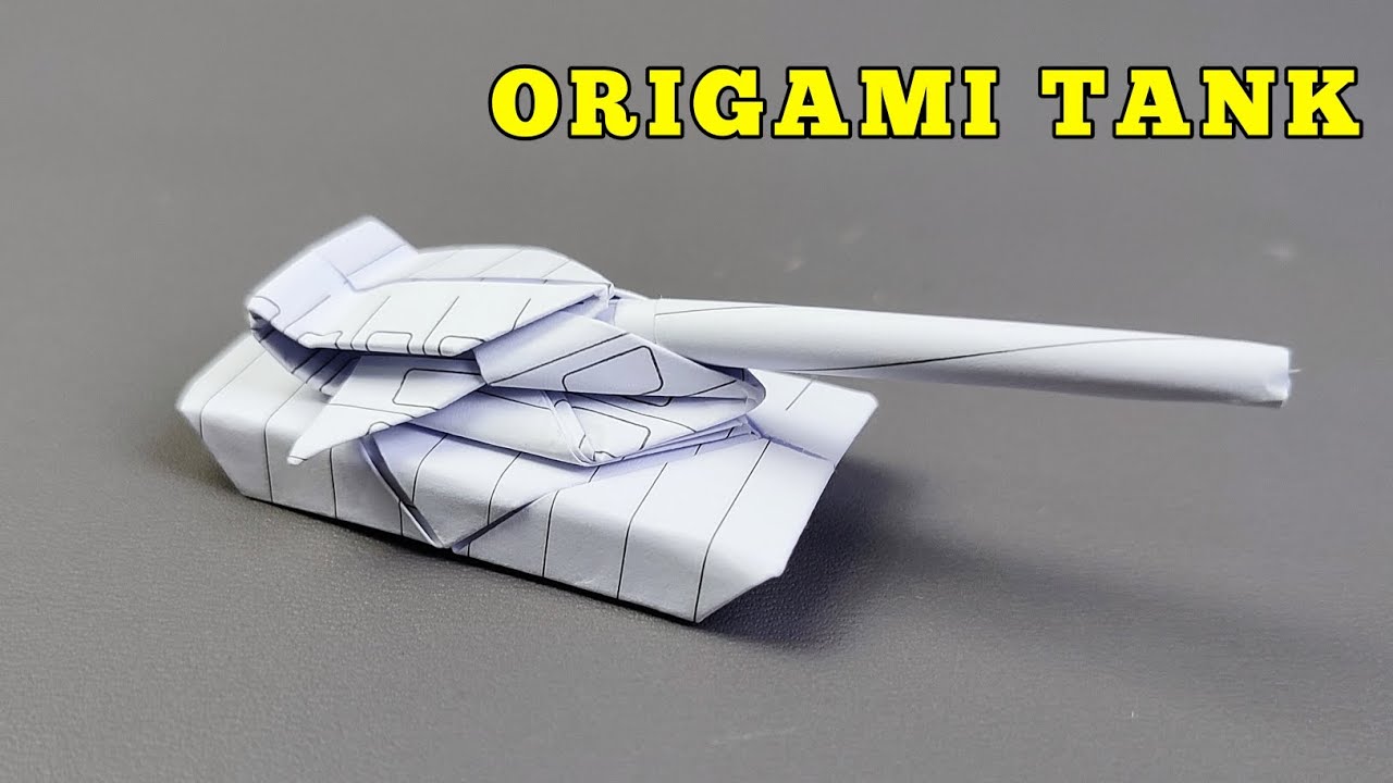Танк-цистерна в технике оригами. Как сделать цистерну из бумаги.