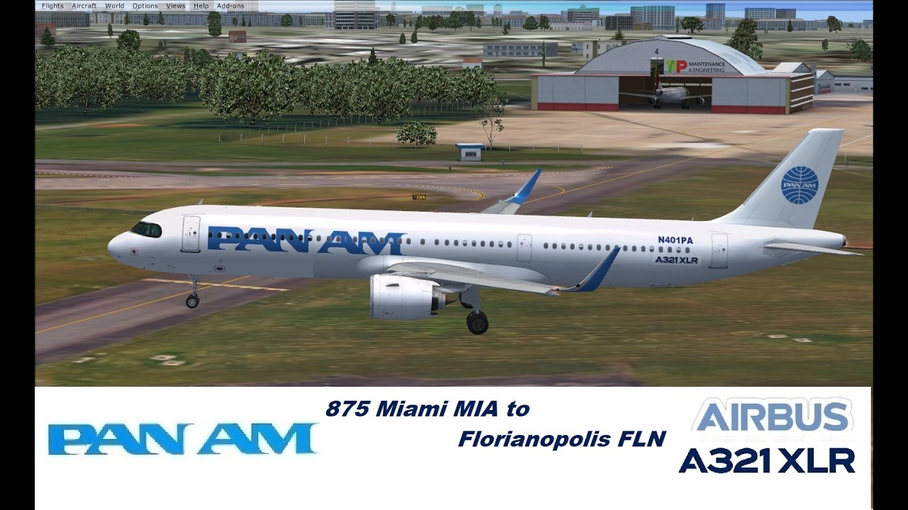 PAN AM 875 Miami MIA to Florianopolis FLN v-1002.