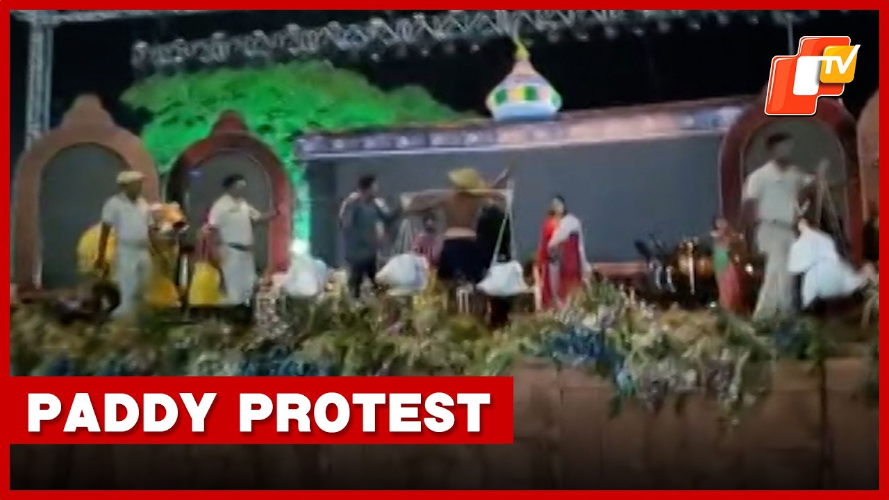 Odisha Farmers&rsquo; Dramatic Paddy Protest Disrupts Jajpur Mahotsav | OTV