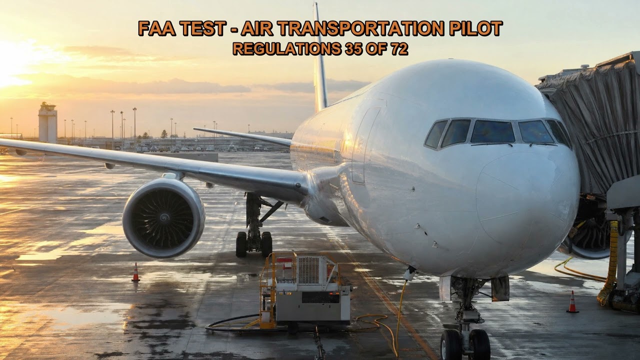 FAA TEST - AIR TRANSPORTATION PILOT - REGULATIONS Q8181, Q8153, Q8244, Q8233, Q8234 (35-72)