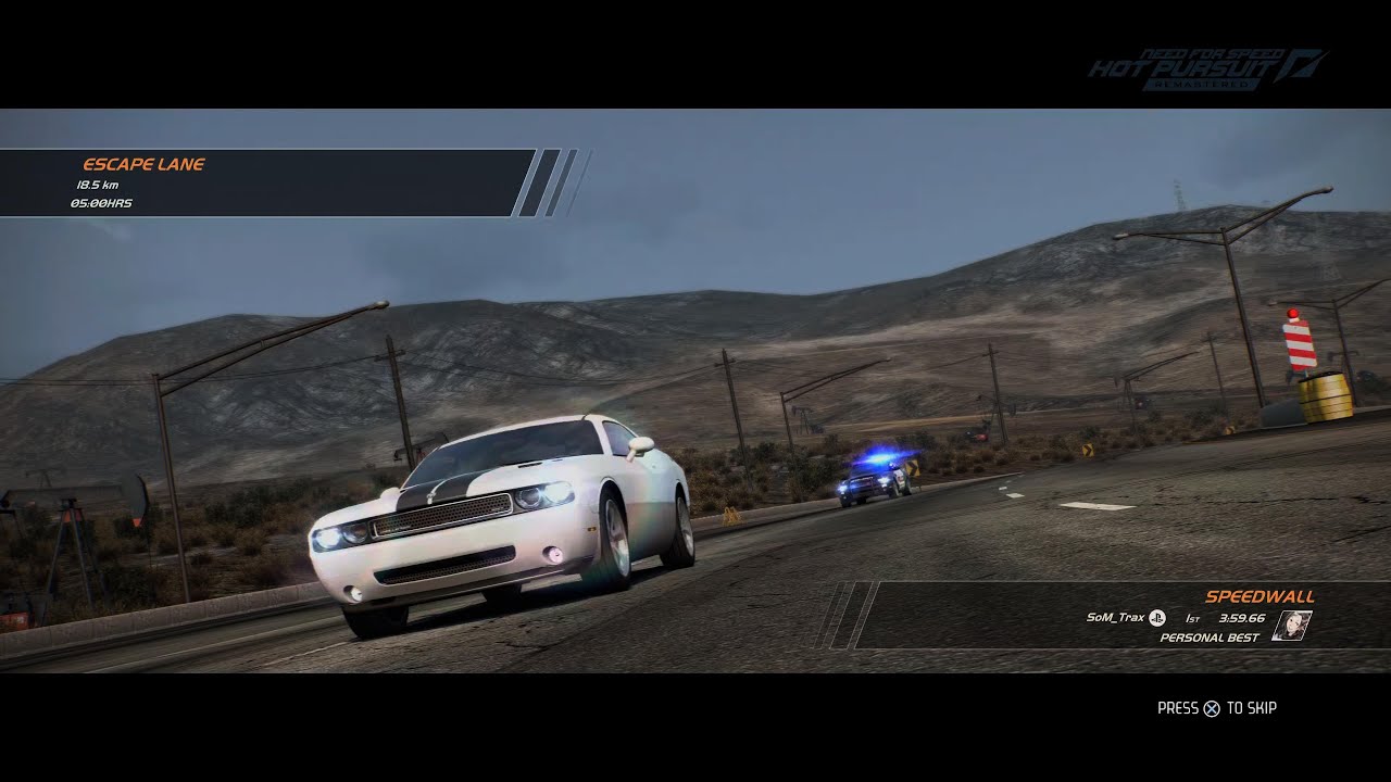 Need for Speed™ Hot Pursuit Remastered - Escape Lane - Dodge Challenger SRT8 - 3:58.28