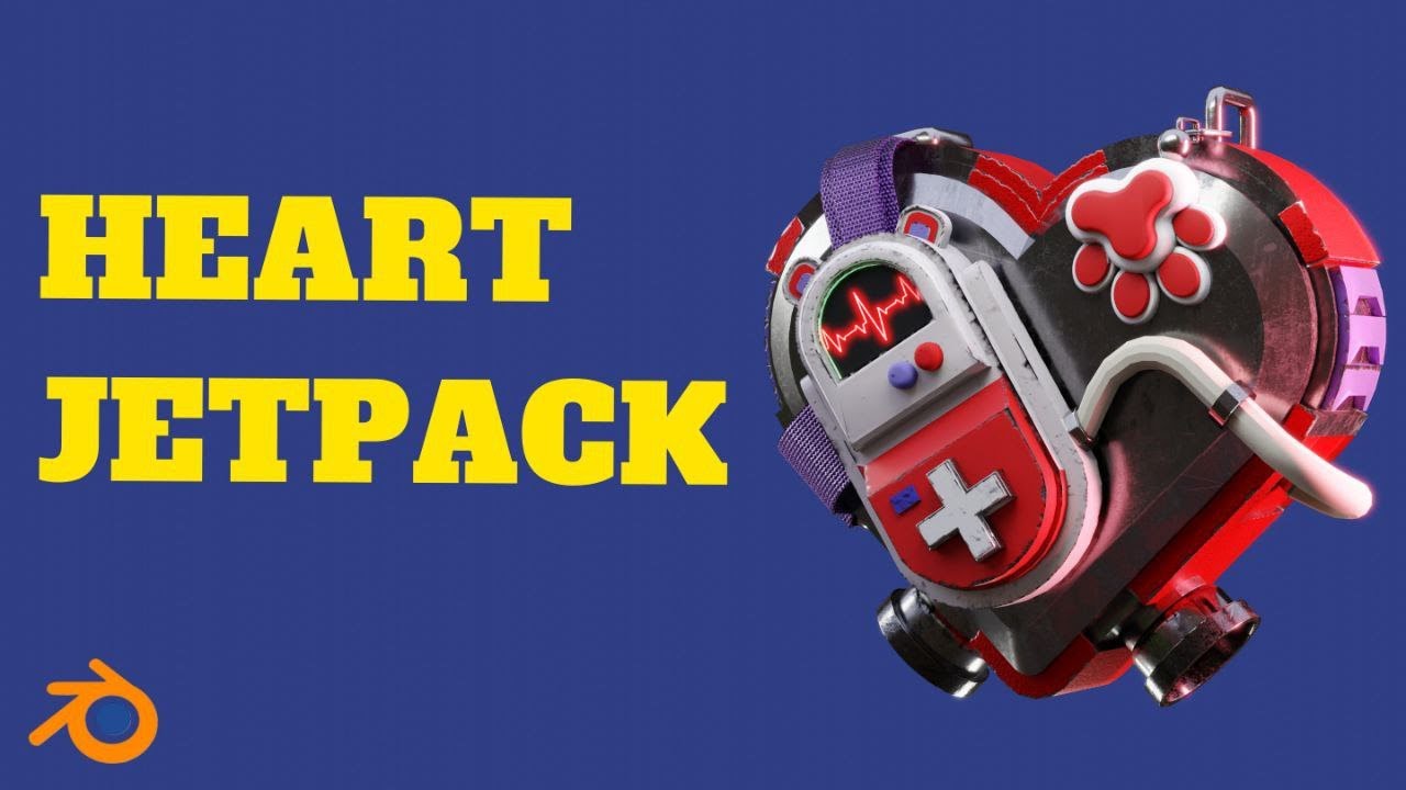 Make a 3D Heart Jetpack in Blender Tutorial