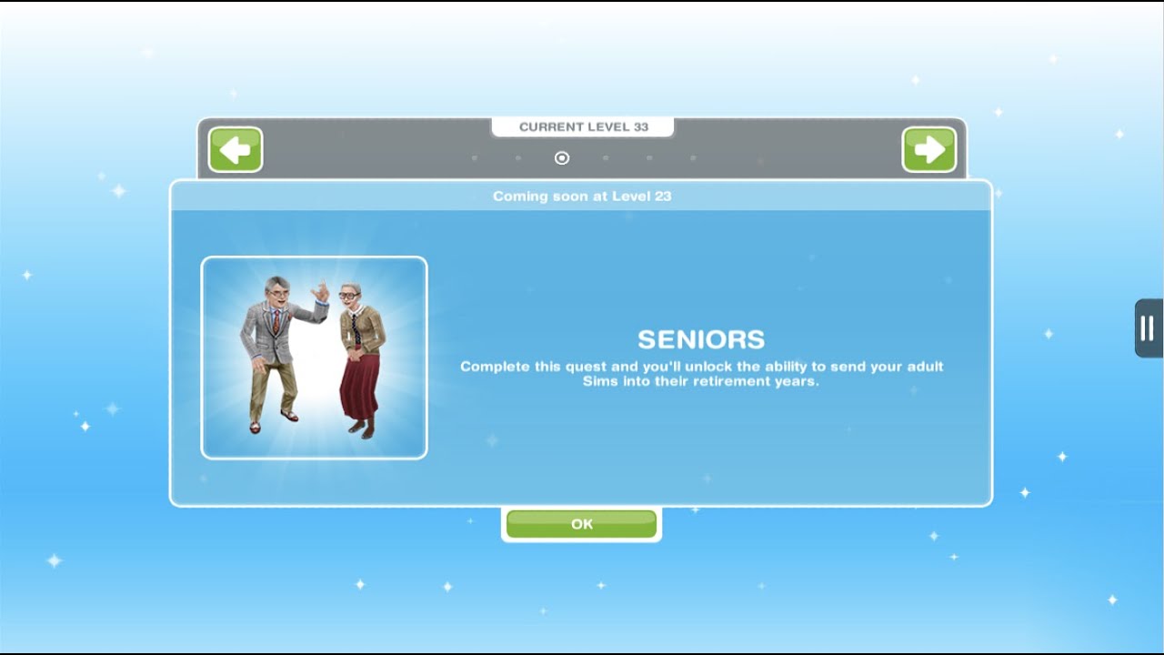 Simsfreeplay// Quête seniors