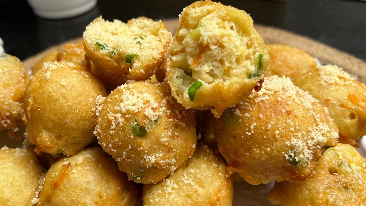 Bolinho de chuva salgado ou Mata fome?! Receita maravilhosa para o café - Ao Vivo