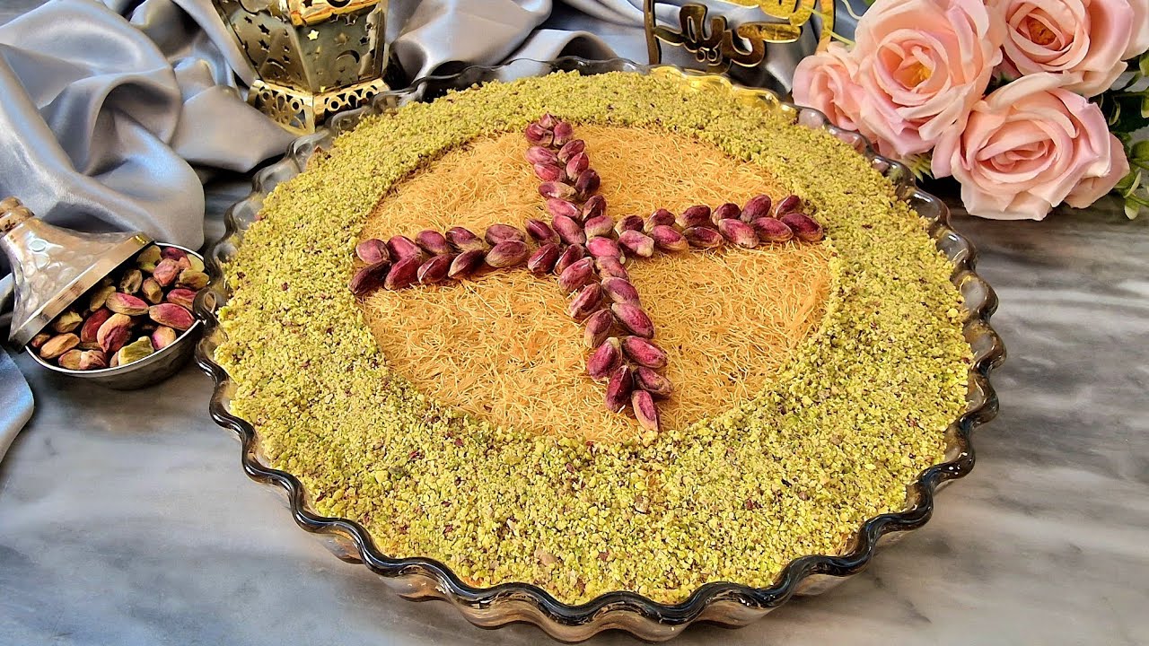 قطايف أو كنافة بالفاكية بحجم عائلي👨‍👩‍👧‍👧مع الخال الحنون وأصغر شاف  بمناسبة إنتهاء الإمتحانات 👩‍🍳