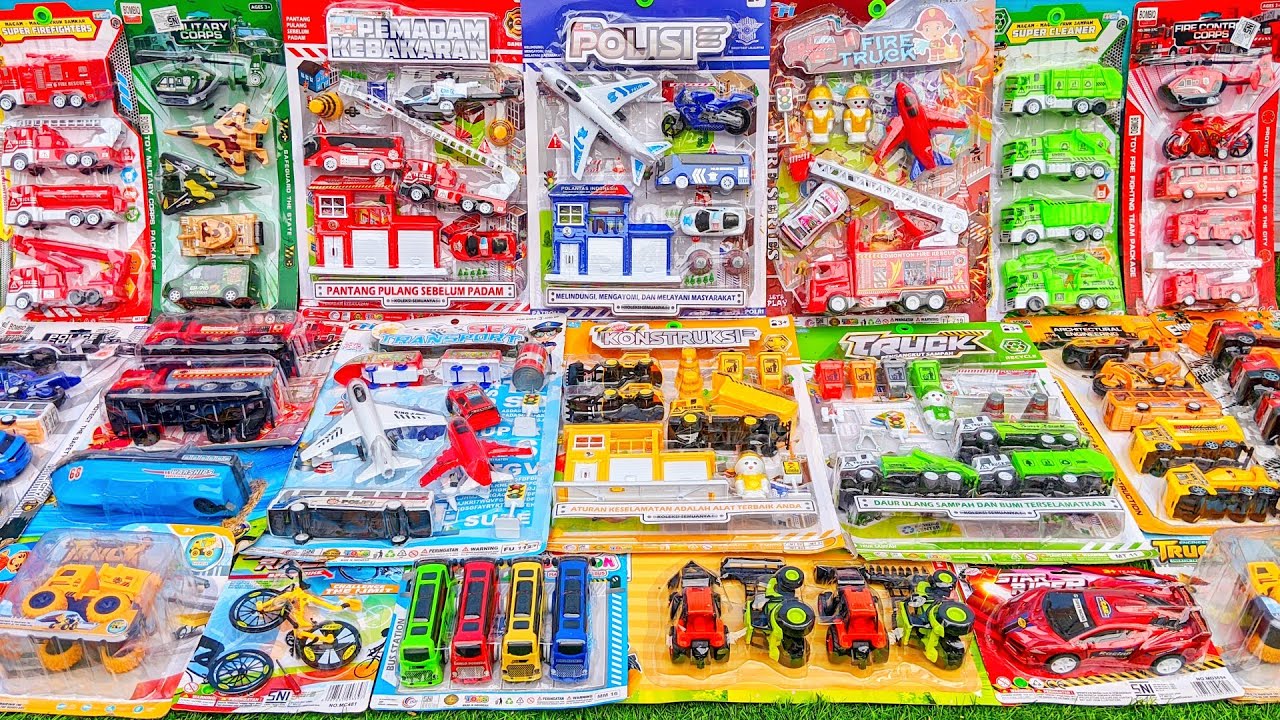 Menemukan Mobil Mobilan Baru, Truk Konstruksi, Mobil Balap, Bus , McQueen, Tracktor, Truk Sampah,