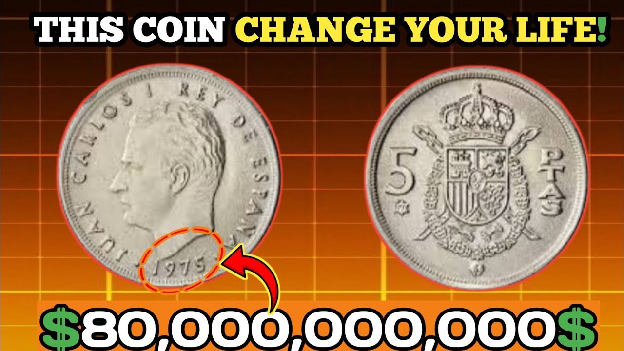 1975 Spain 5 Pesetas Coin &ndash; Complete History, Value & Hidden Facts | coin x 4