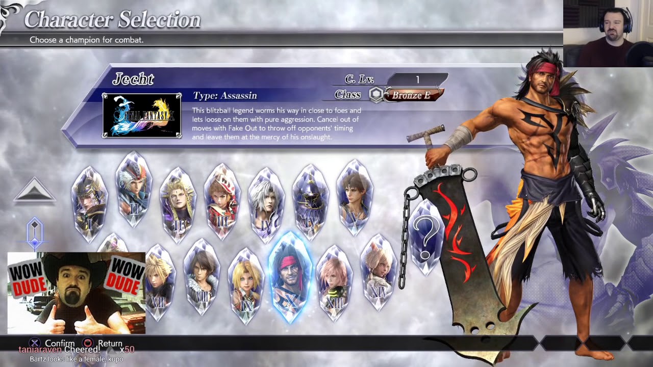 Геймплей бета-версии Dissidia NT Final Fantasy, часть 1 &mdash; Выбор персонажа/Основы игры
