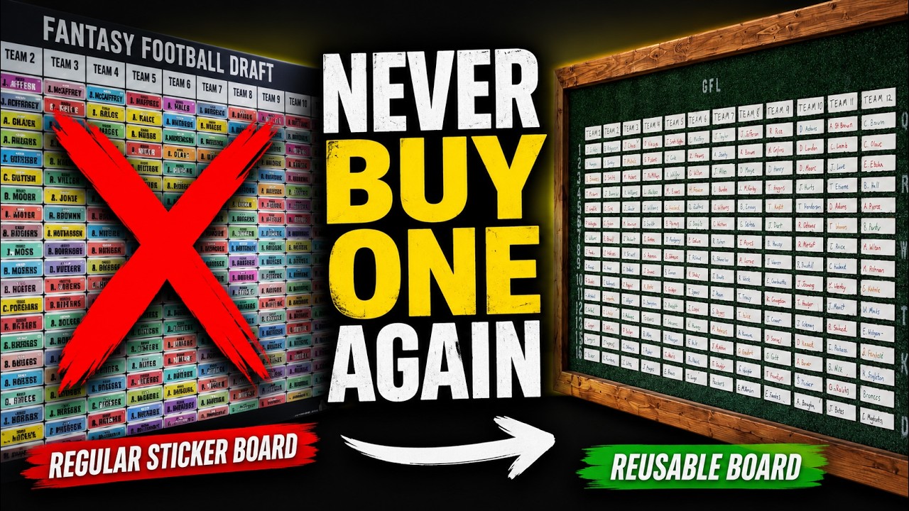 This Fantasy Football Draft Board Changes Everything (Never Buy One Again)