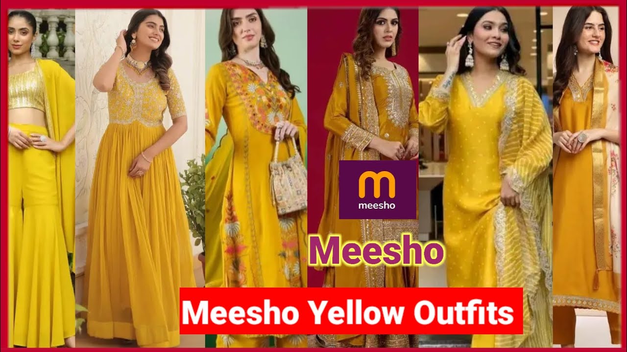 Meesho Yellow Outfits Haul 💛 | Summer & Festive Wear Collection | Budget Friendly Dresses