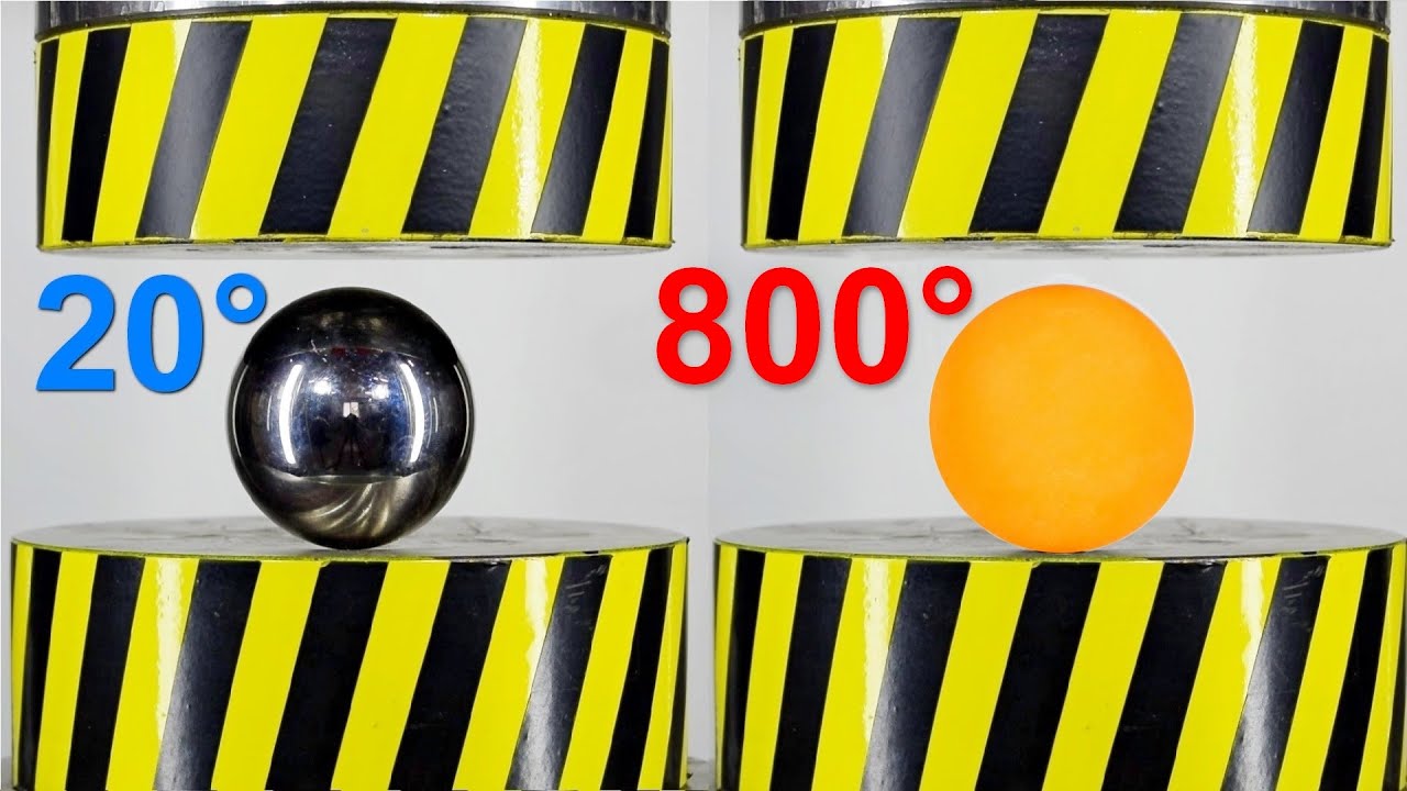 500 ТОННЫЙ ГИДРАВЛИЧЕСКИЙ ПРЕСС ПРОТИВ РАСКАЛЕННОГО ШАРА