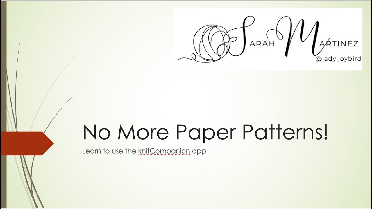 knitCompanion 1 0 No More Paper Patterns