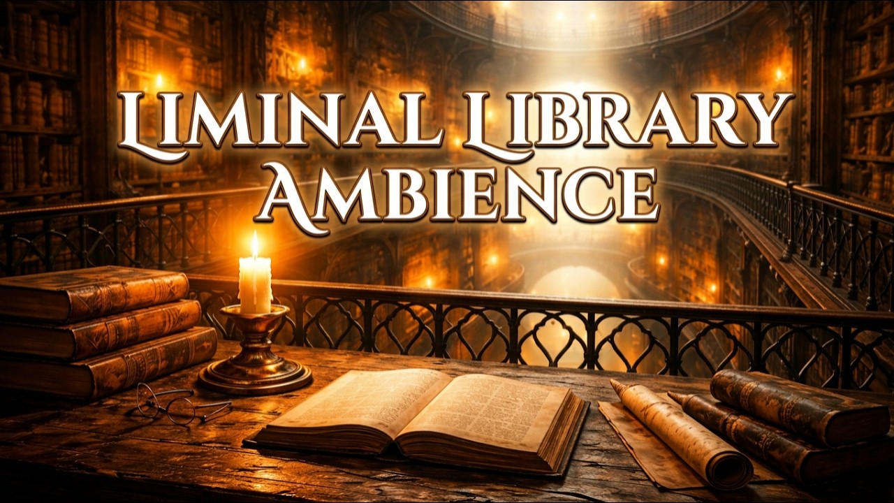 You're Studying in a Liminal Library at 3AM | Dark Academia Ambience for Deep Focus & Reading