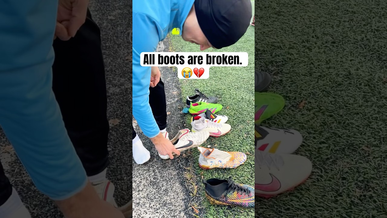 Testing which boots slide more on concrete. Football bootsbreaker 💔 Nike, Adidas, SG, AG all cleats