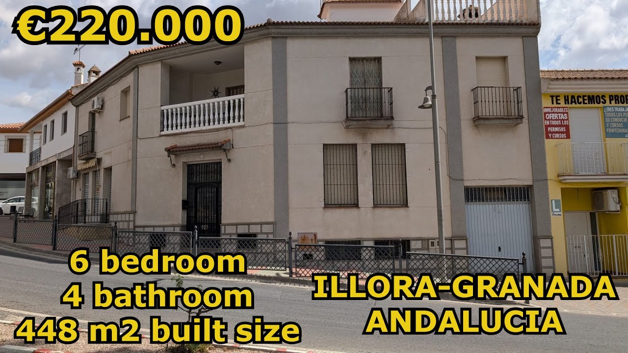 SOLD- LARGE TOWNHOUSE 6 BED 4 BATH FOR SALE in ILLORA, GRANADA, ANDALUCIA, SPAIN