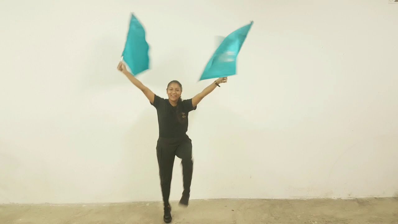Pasos de  Danza con Banderas #2