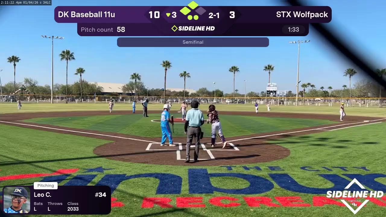 DK Baseball 11u @ STX Wolfpack (Bracket Game #2) 1/4/26