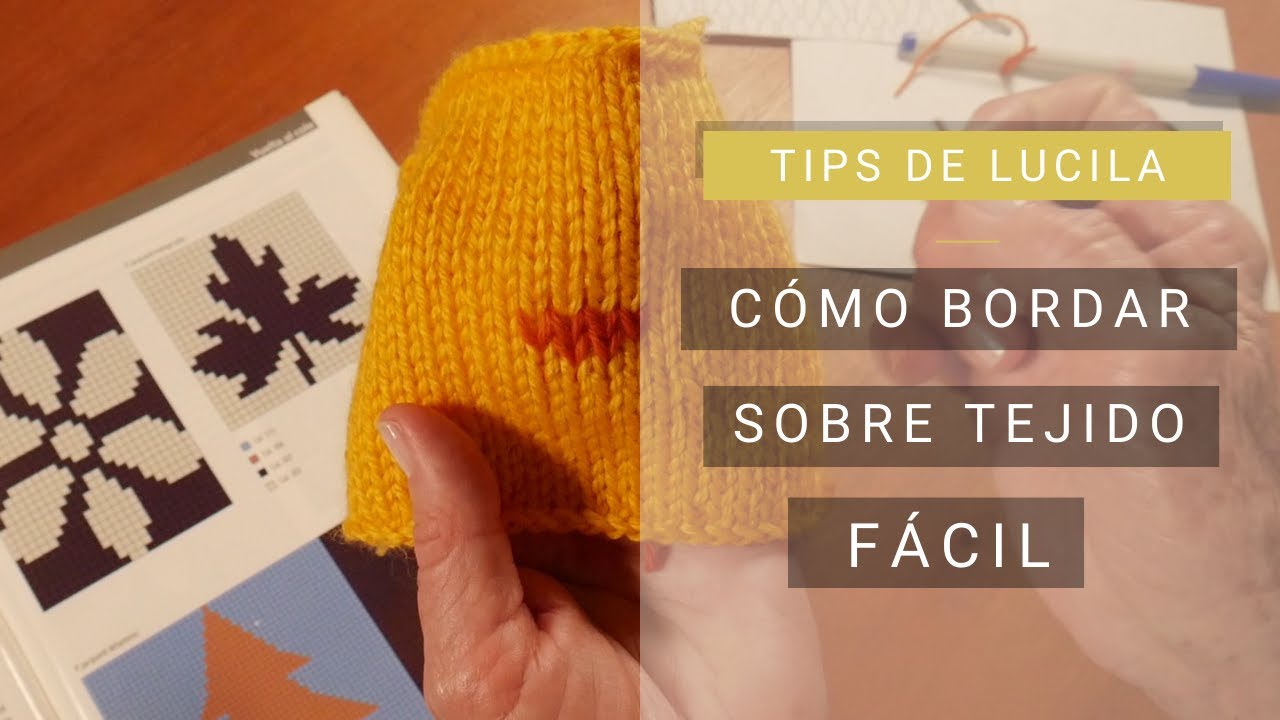 Cómo bordar un dibujo sobre jersey derecho 👌 Tips de Tejer bien fácil