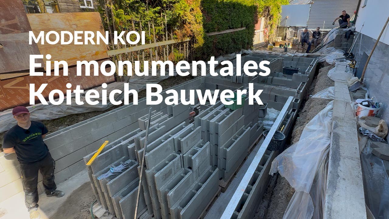 Artur mauert seine Teiche mit 800 Schalsteinen | Modern Koi Blog #7817