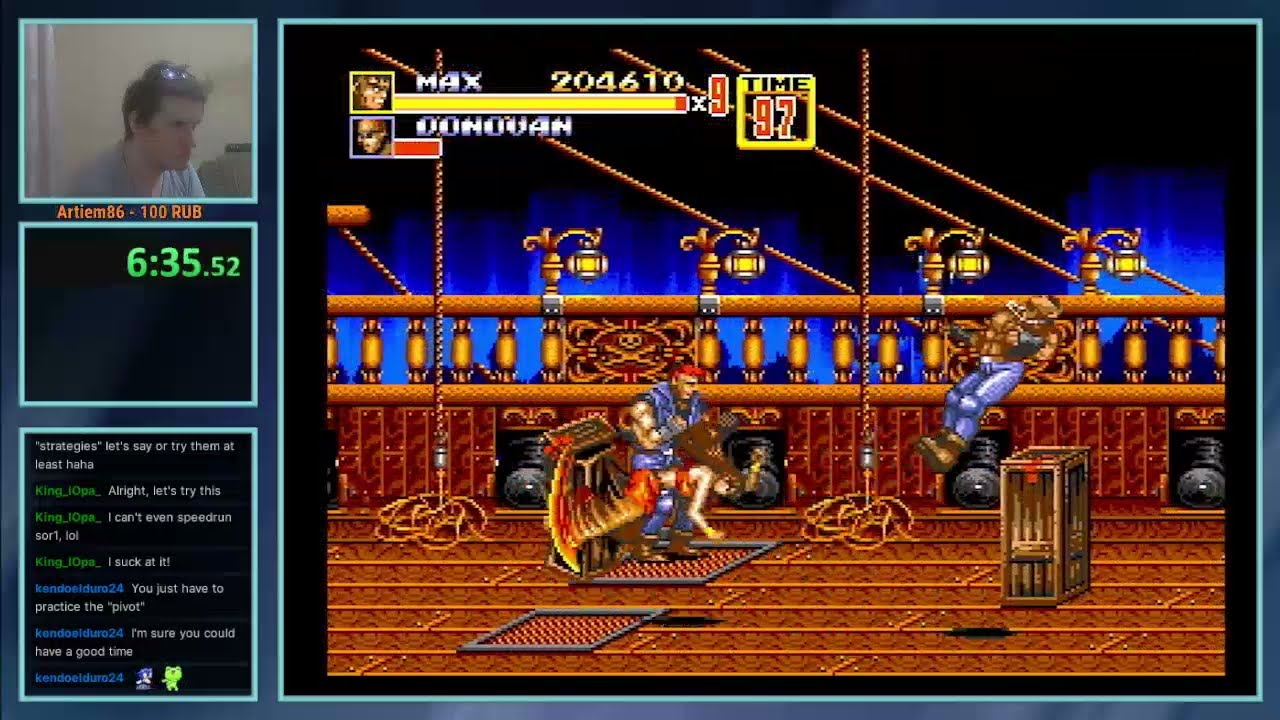 Streets of Rage 2 - Long Johnson Cup 2 Hack Speedrun (