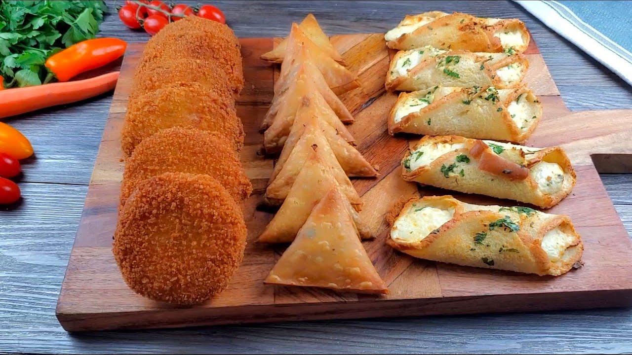 وصفة مقبلات رمضانيه بحشوات مميزه ولذيذه easy  and delicious ramadan appetizers