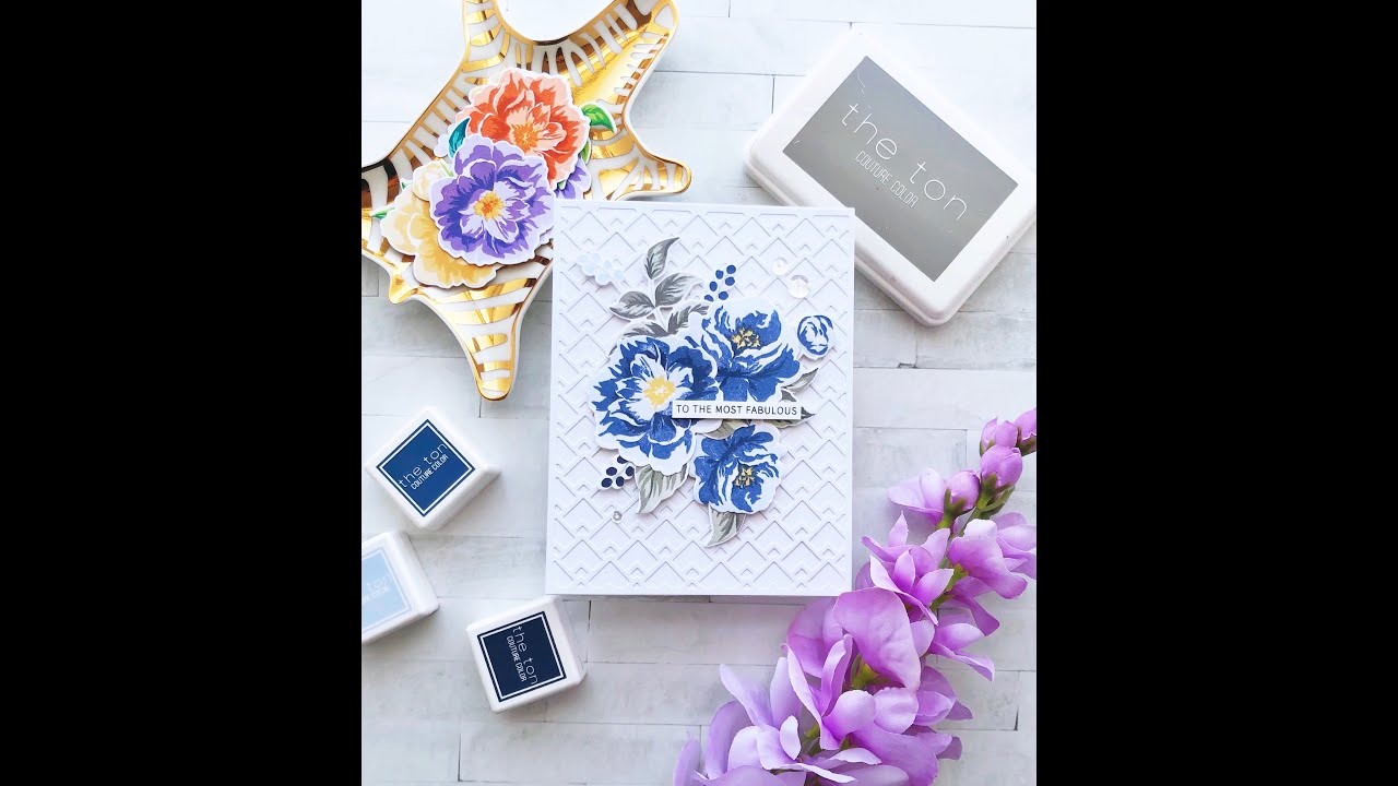 February Release Video Hop: Peony Memories Card - Easy and Effortless Layering Stamps