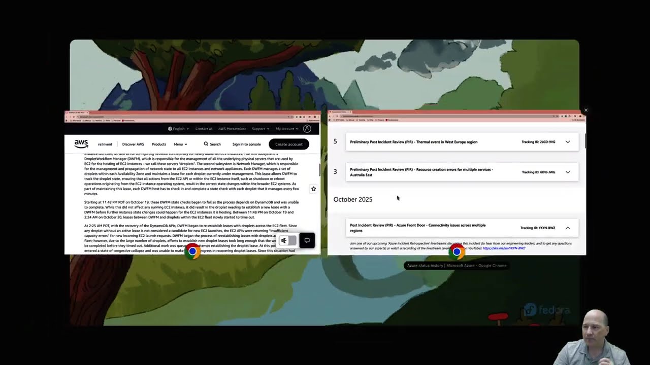 Два сбоя в облаке, один в Интернете: продолжение сбоя AWS — 20 октября 2025 г. в сравнении с Azure