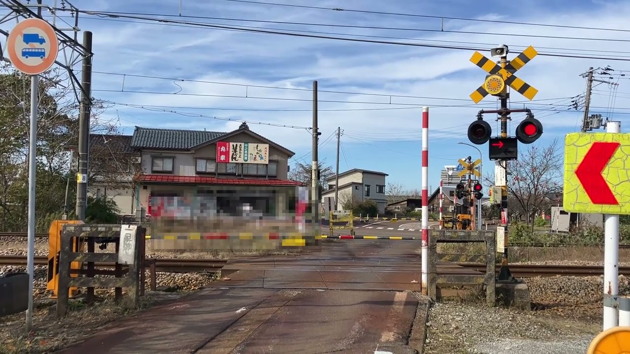 JR信越本線の踏切（北長岡ー押切）新潟県