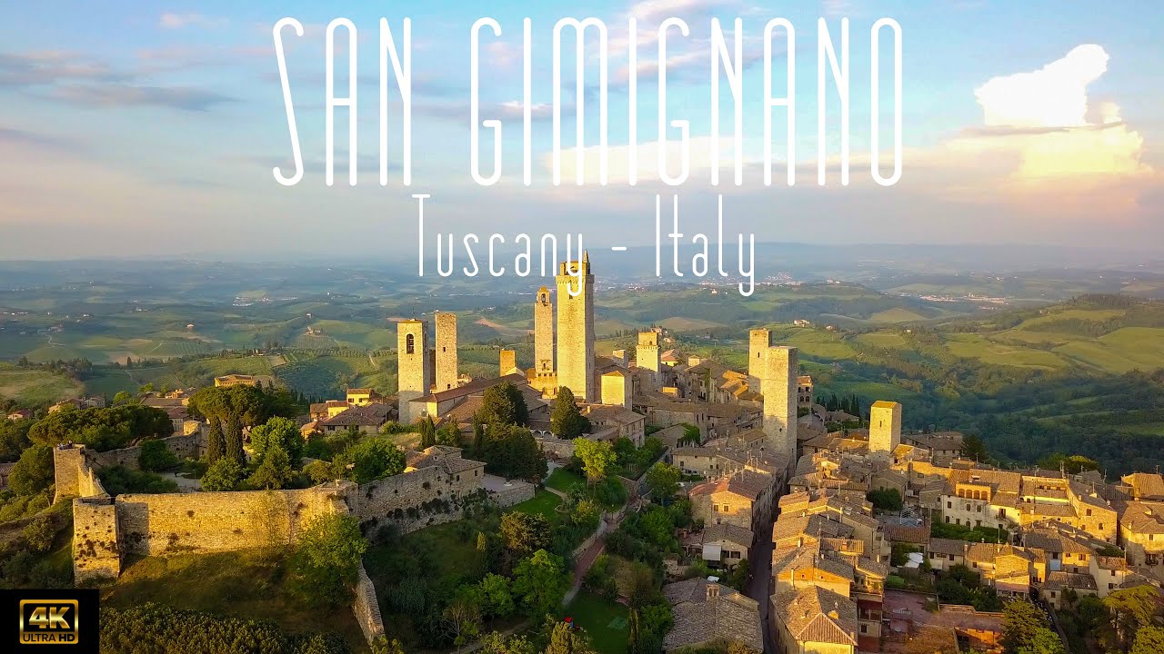 🇮🇹 San Gimignano, Tuscany, Italy | 4K drone video
