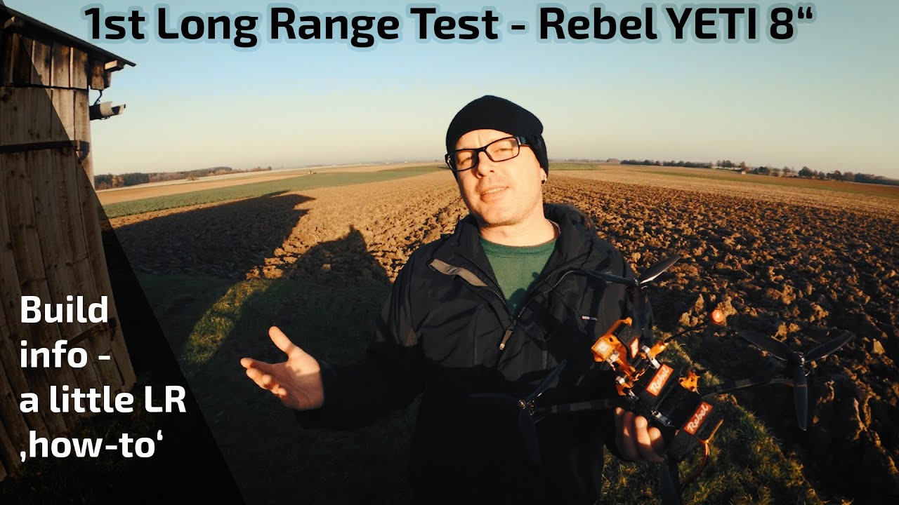 1st Long Range Test - DVR/GPS - with the Rebel YETI 8 inch - FPV